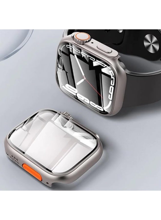 فكرة حافظة Fekra PC لـ Apple Watch Series 10 46 مم، تغيير إلى غطاء Ultra Look [تحويل إلى Ultra 2/1 ترقية] حافظة محولة مع واقي شاشة لـ iWatch Series 10 (46 مم) (شفافة) - Image 3